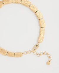 Crinkle Goldtone Collar Necklace