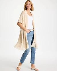 Long Knit Fringe Ruana