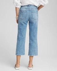 High Rise Straight Cropped Denim