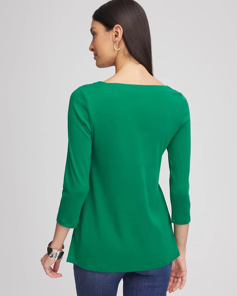 Pima Cotton Square-Neck Tunic