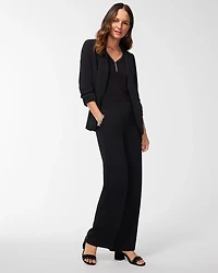 Ruched Sleeve Blazer