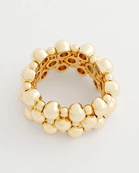 Gold Bead Stretch Ring