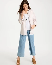 No Iron Stretch Neutral Gingham Shirt