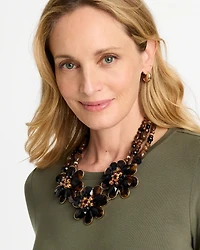 Chico's Originals Flower Bib Necklace