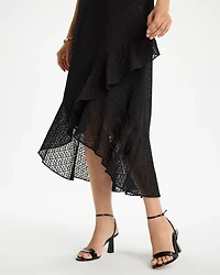 Floral Surplice Ruffled Dress