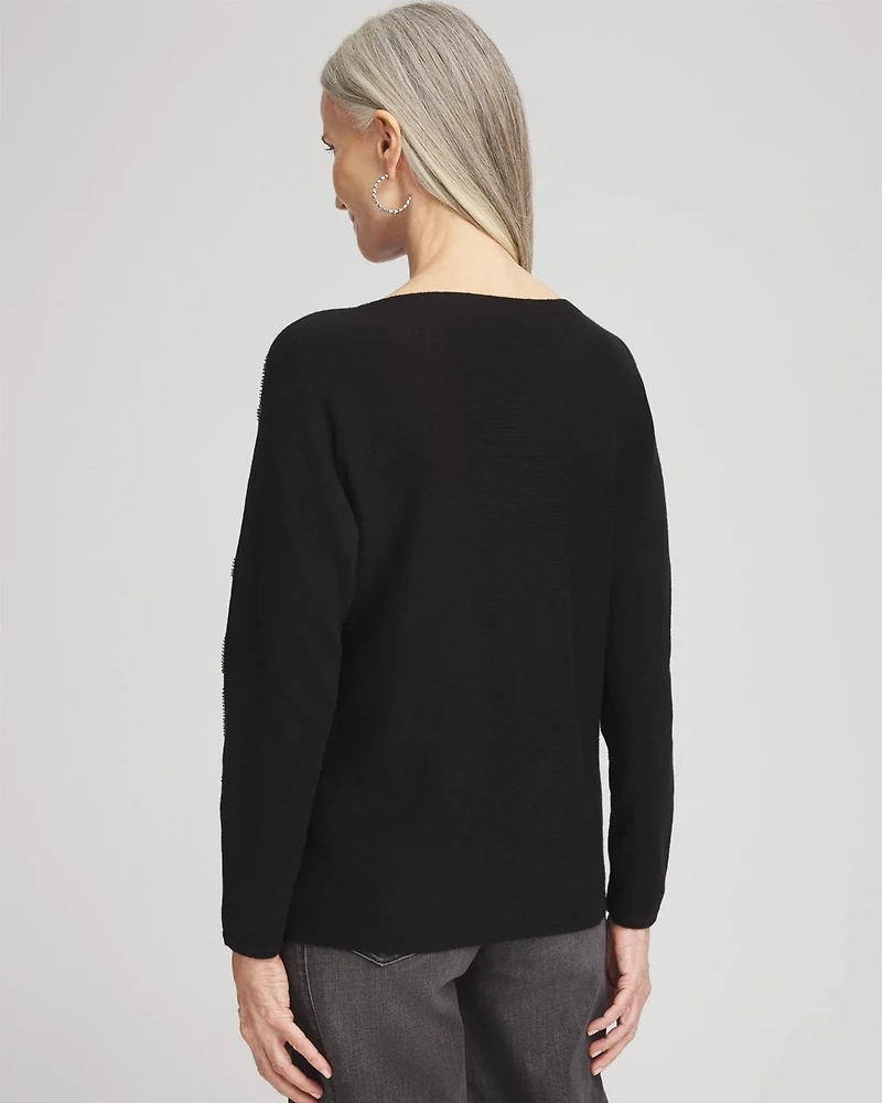 Caviar Bead Dolman Sleeve Sweater