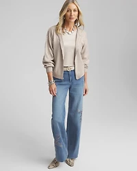 Sequin Zip Front Cardigan