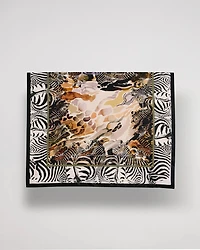 Artisanal Animal Print Square Scarf