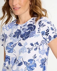 Jolene Cotton Stretch Cap Sleeve Tee