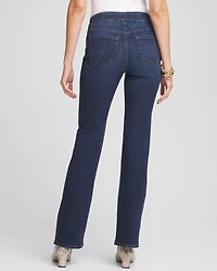 Denim Slim Pull-On Boot-Cut Jeggings