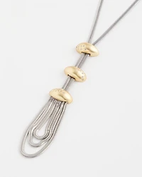 Mixed-Metal Chain Pendant Necklace