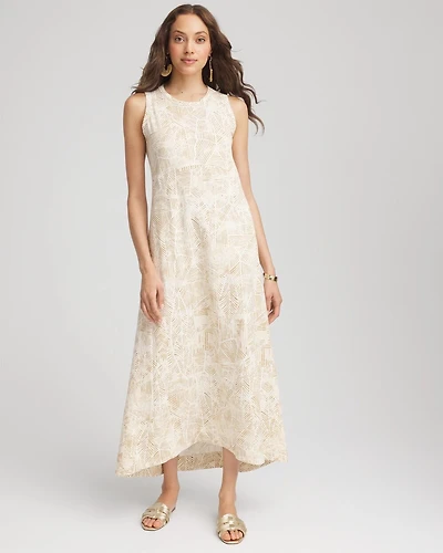 Printed Sleeveless Midi Tank Dress