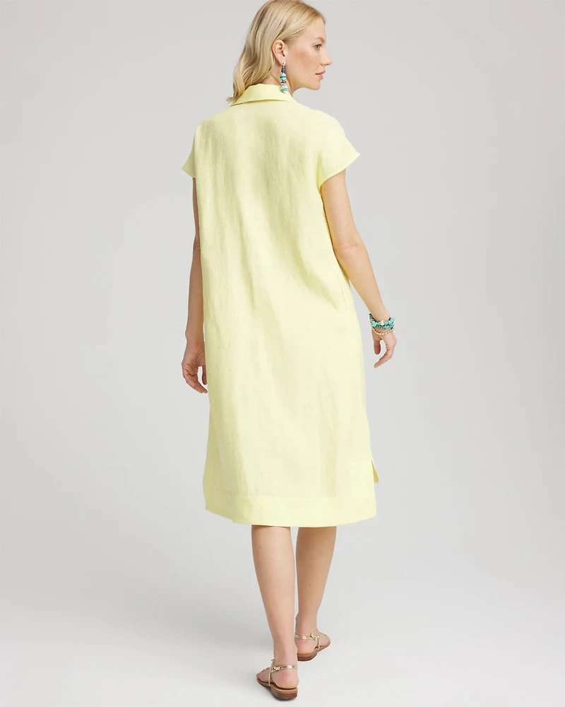 Linen Short-Sleeve Dress