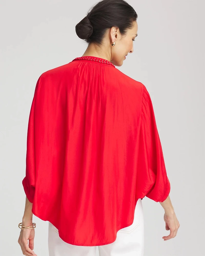 Braided Batwing Blouse