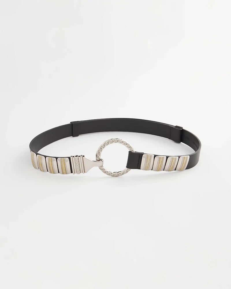 Faux Leather Stretch Belt