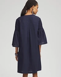 Cotton Voile Bell Sleeved Dress