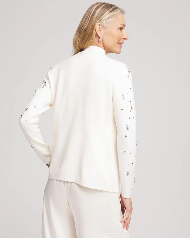 Embellished Long-sleeve Cardigan