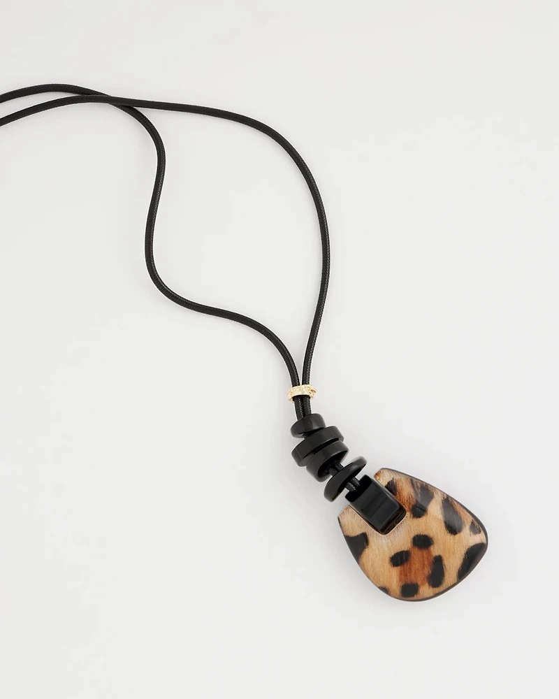 Chico's Originals Leather Animal Corded Pendant