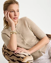 Metallic Lady Jacket Cardigan