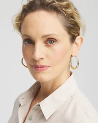 Cassie Gold-Tone Hoop Earrings