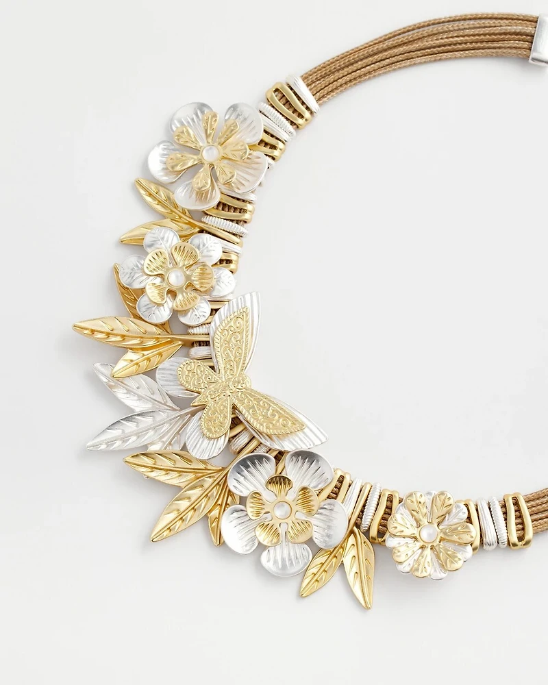 Butterfly Statement Bib Necklace