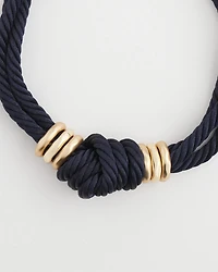 Navy Knot Rope Necklace