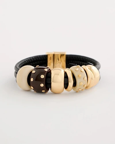Embellished Rings Corded Bracelet