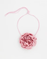 Flower Tie Choker Necklace