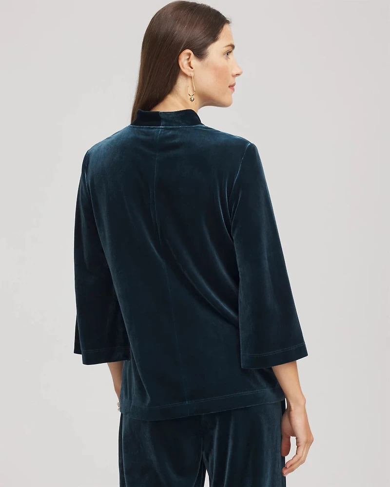 Travelers™ Velvet V-Neck Kimono Sleeve Top