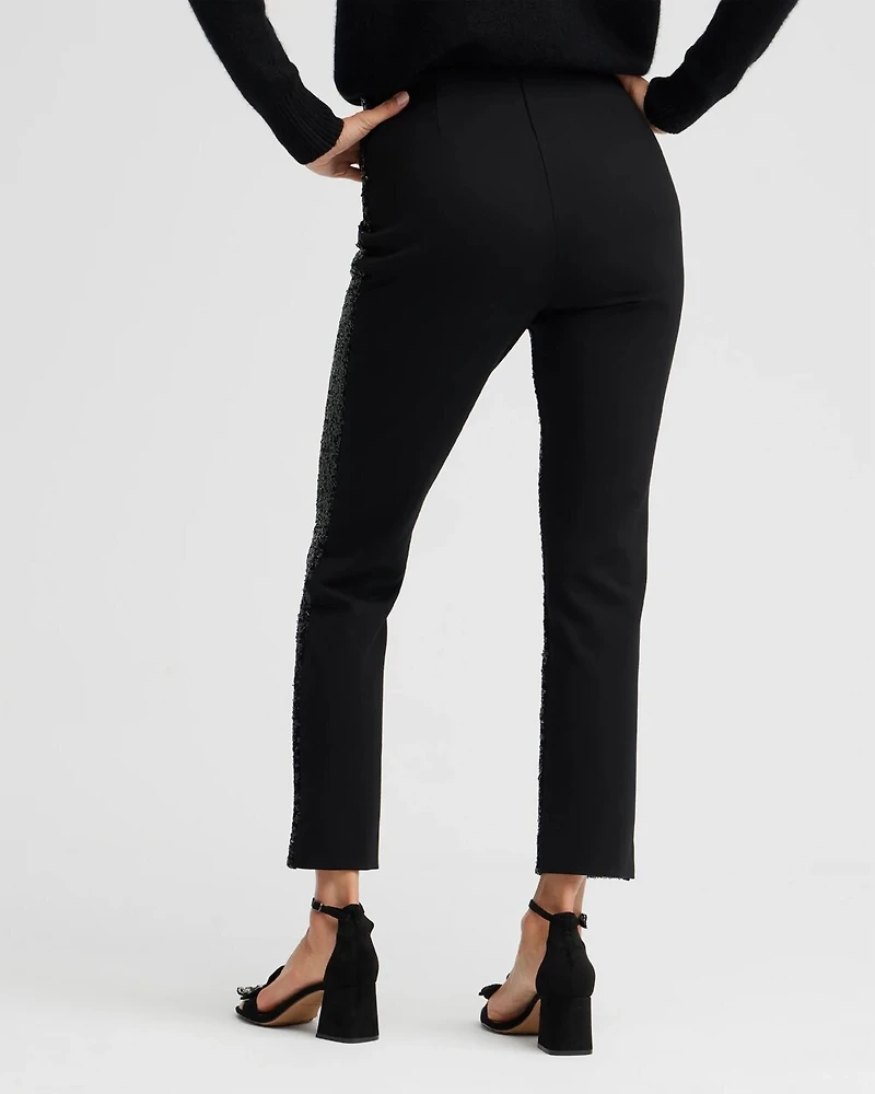 Juliet Sequin Front Ankle Pants
