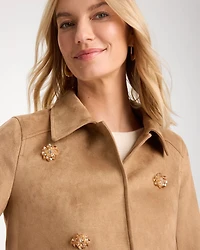 Bejeweled Long-Sleeve Chore Jacket