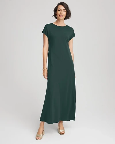 Dolman-Sleeve Ponte  Maxi Dress