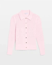 Textured Button-Front Cardigan
