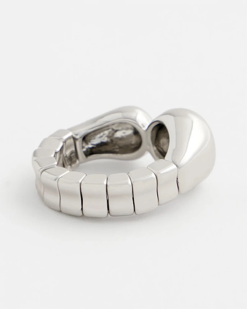 Curvy Silver Stretch Ring