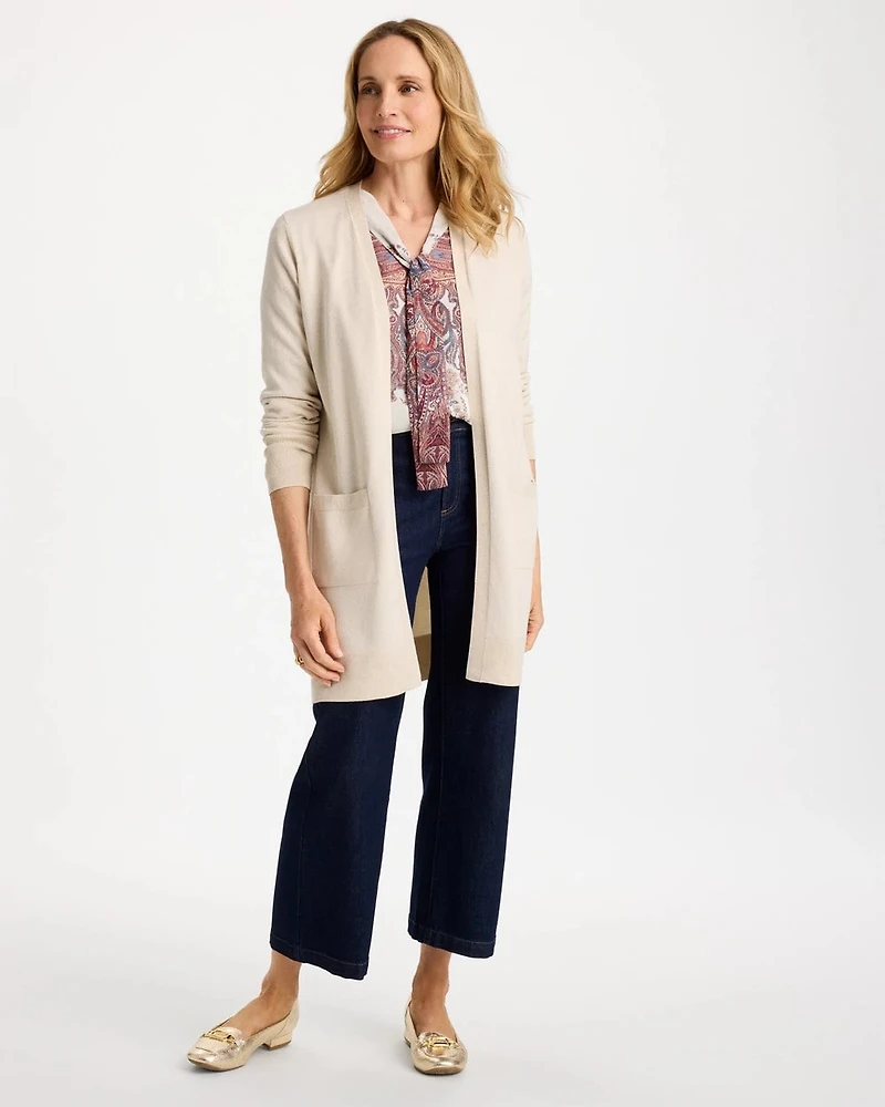 Ella Metallic Pocketed Cardigan