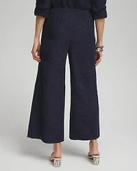 Geo Eyelet Soft Cropped Pants