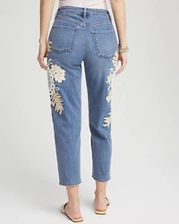 Embellished Tapered Cropped Jean