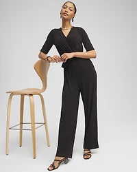Petite Elbow Sleeve Jumpsuit