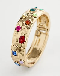 Gem & Gold Hinge Bracelet