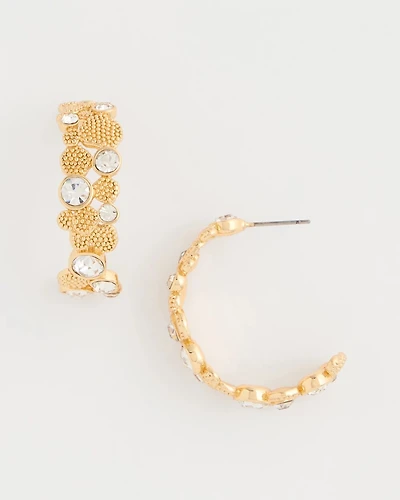 Sea Foam Hoop Earrings