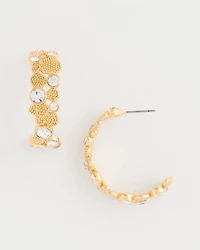 Sea Foam Hoop Earrings