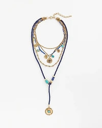 Blue Convertible Chains Necklace