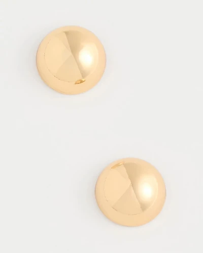 Mini Goldtone Sphere Stud Earrings