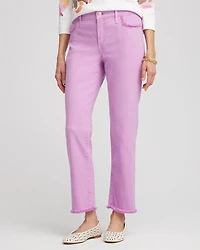 Girlfriend Frayed Cropped Jeans