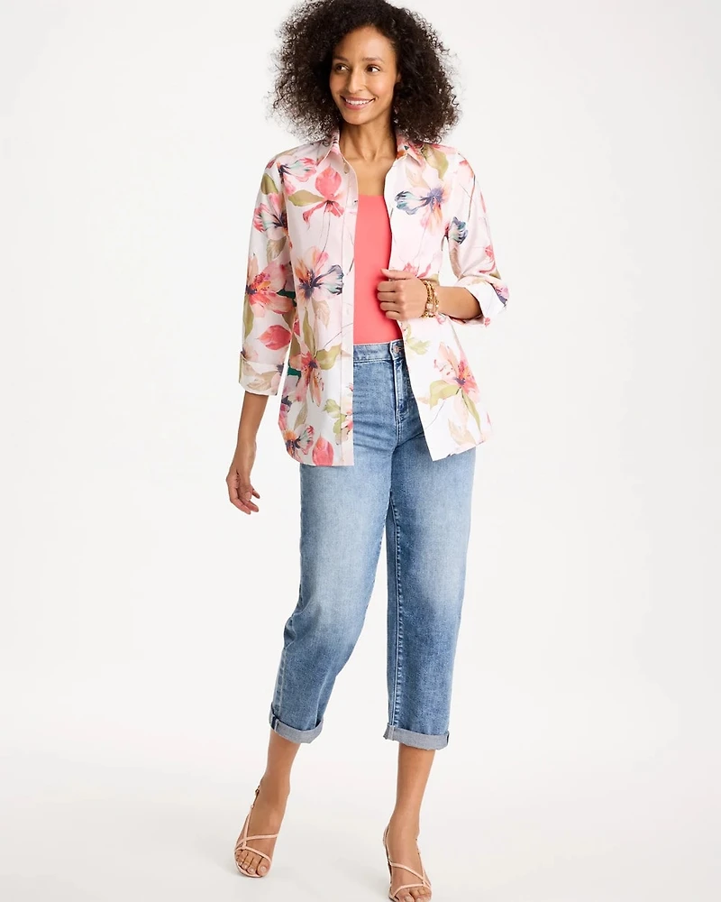 No Iron™ Stretch Croix Collage Shirt