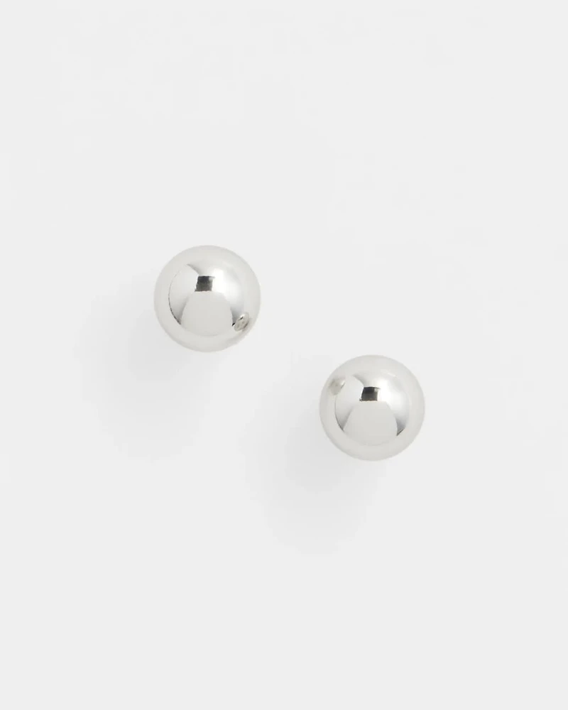 Silver Tone Stud Earrings