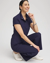 Zenergy® UPF Jacquard Textured Collared Tee