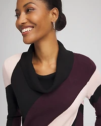 Zenergy® Luxe Intarsia Cowlneck Top
