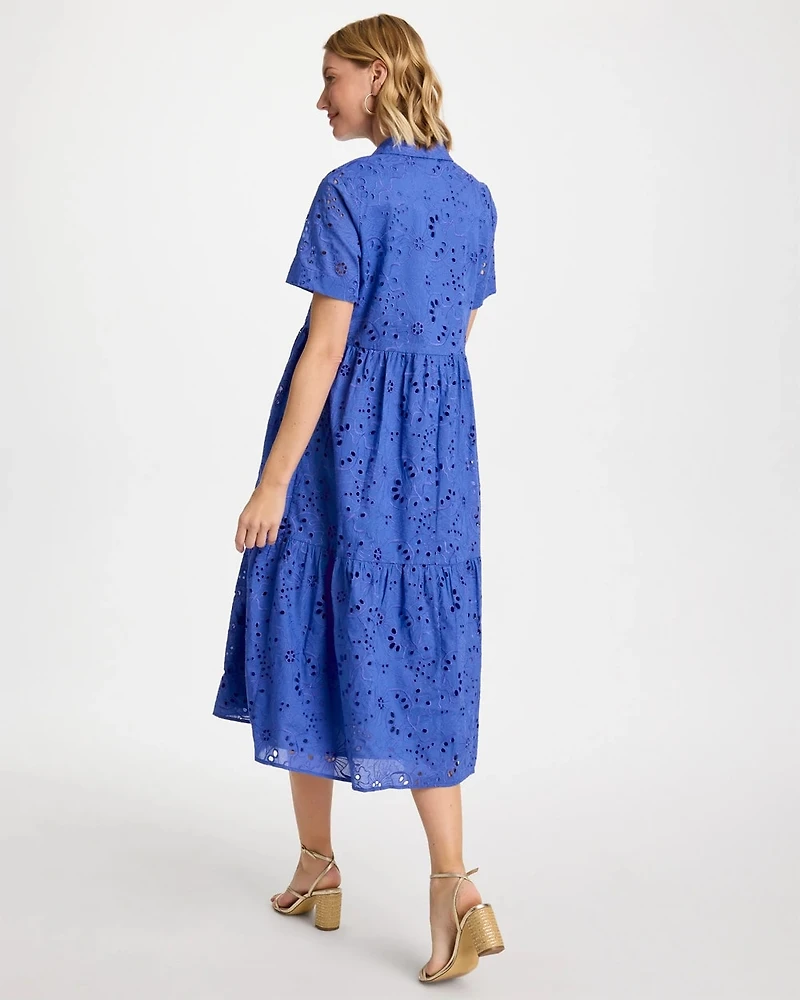 Eyelet Tiered Dress