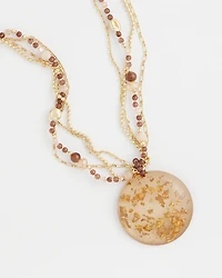 Gold Foil Pendant Necklace